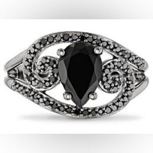 🖤Enchanted Disney Villains Ursula Black Onyx & BlackDiamond Black Rhodium🖤Sz9